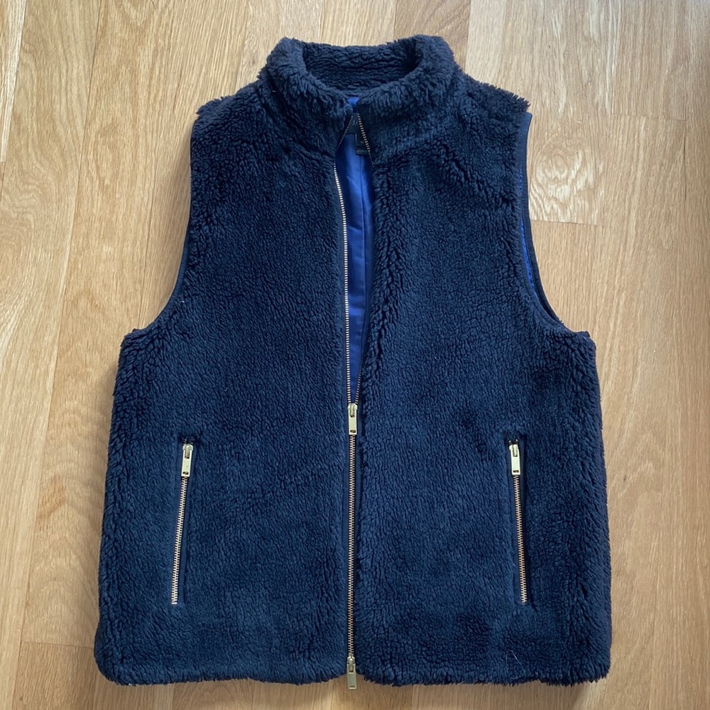 Faux fur black vest